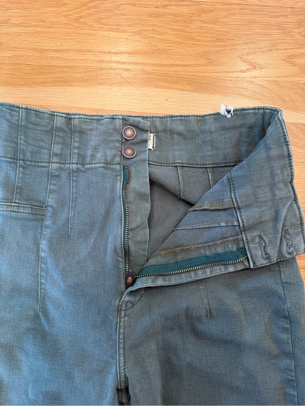 Free People Blue High-Waist Flared Women's Jeans - Picture 4 of 6
